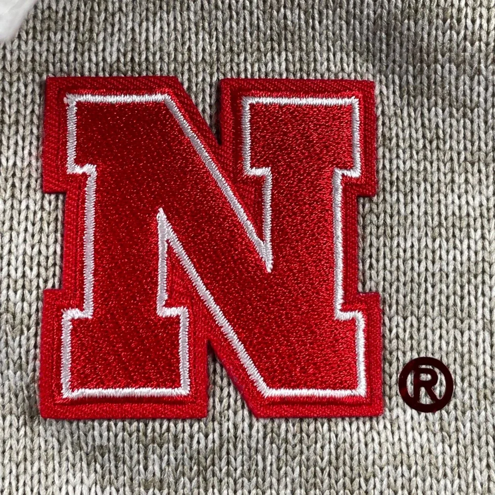Gameday Couture Nebraska Huskers Snap Pullover Oatmeal Heather XL Women Sweater